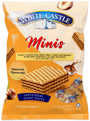 180g l White Castle l Minis l Hazelnut Flavour l Pouch Pack